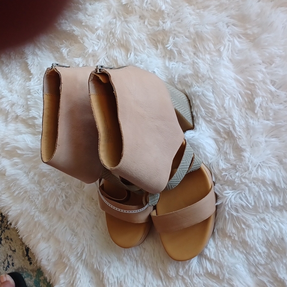Kork Ease Hickland Tan Leather Open Toe Bootie Sandals SZ 11M Never Worn - Picture 5 of 11
